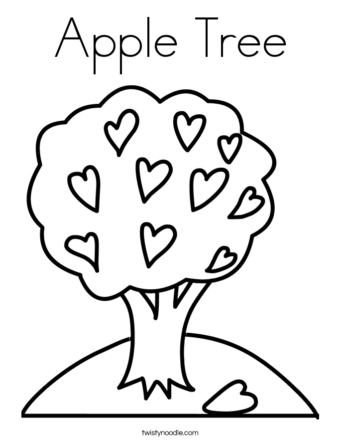 685x886 Apple Tree Coloring Page