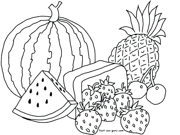 Fruits And Vegetables Coloring Pages