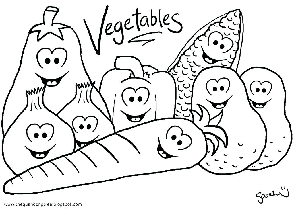 1024x729 Fruit And Vegetable Coloring Pages Fruit And Vegetable Coloring