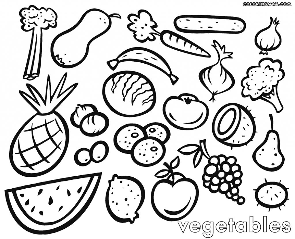 1024x830 Best Of Fruit And Vegetable Coloring Pages Sheet Design