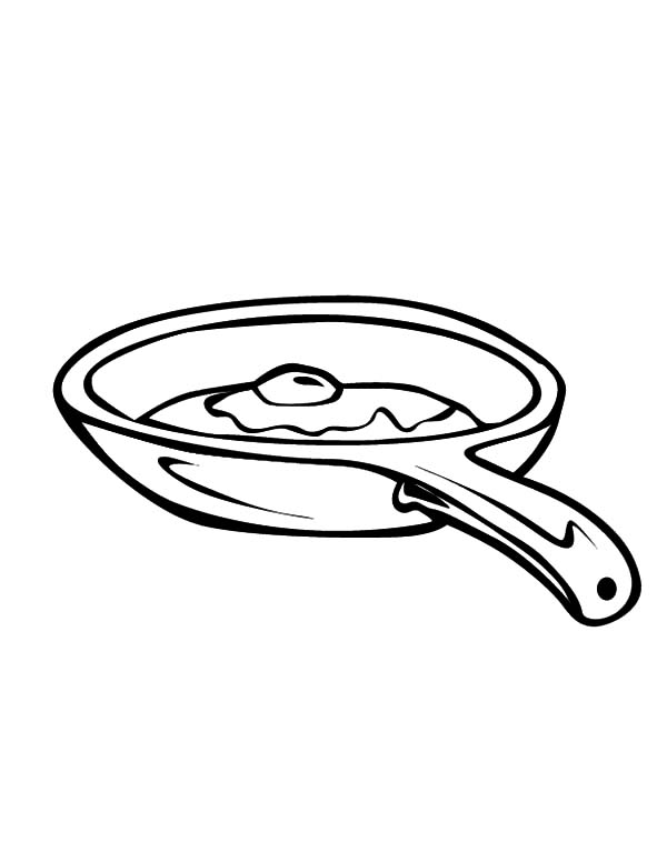 600x776 Fried Egg With Pan Coloring Pages