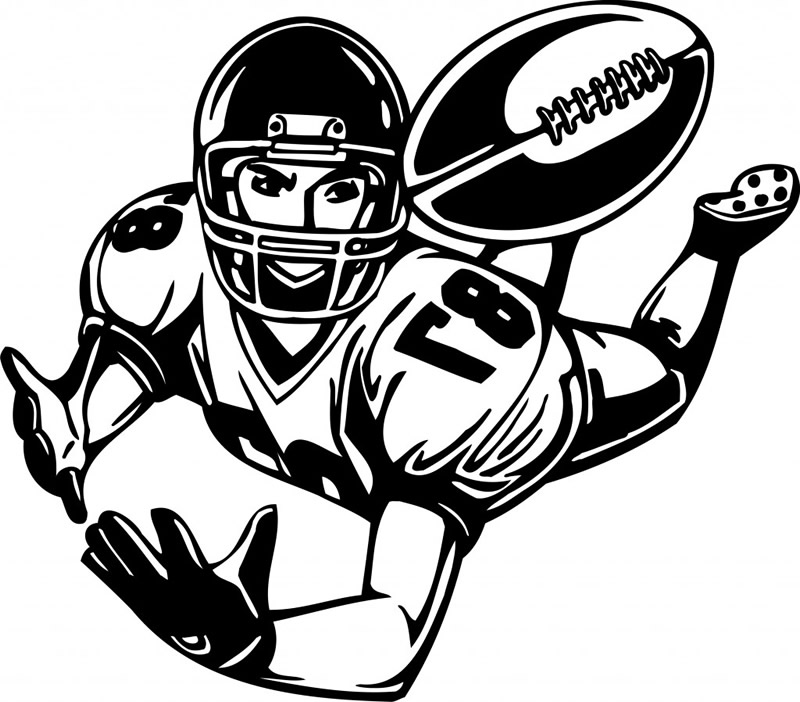 800x702 Football Clipart 2018 Z31 Coloring Page