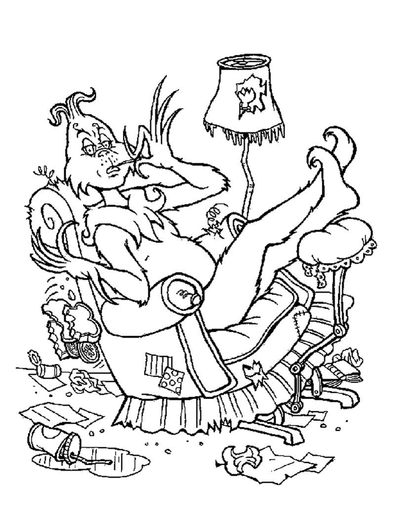800x1034 Grinch Full Body Coloring Pages 18 O Best S Of Smiling Christmas