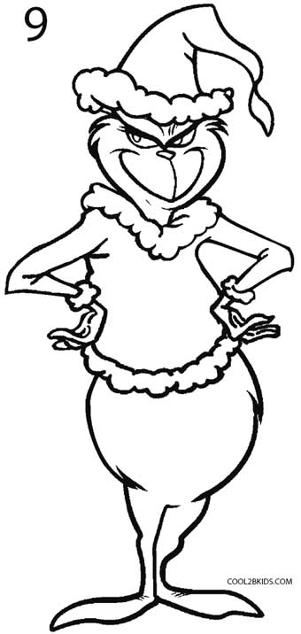 340x716 How To Draw The Grinch (Step By Step Pictures) Cool2bkids