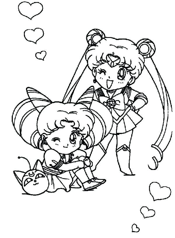 600x815 Moon Coloring Pages Sailor Moon And Sailor Moon Coloring Page Full