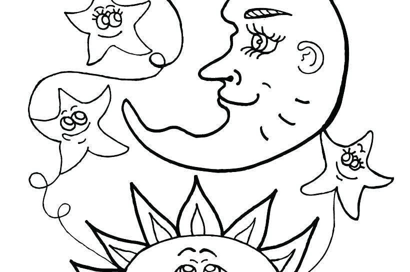 820x544 Stars Coloring Page Fresh Sun Moon Coloring Pages Moon