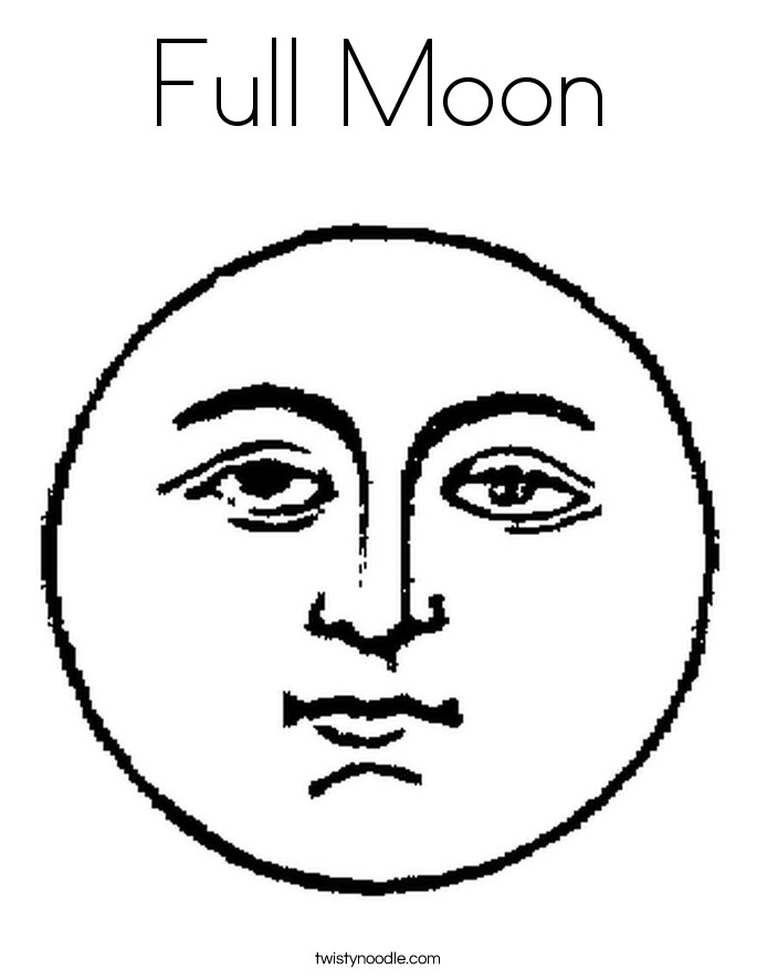 685x886 Full Moon Coloring Page