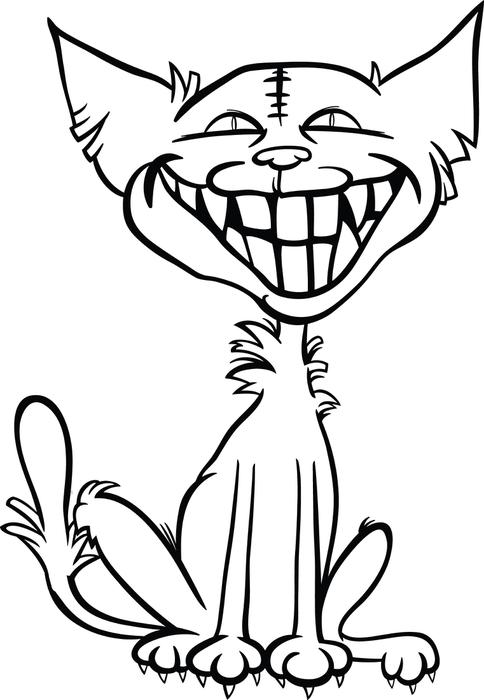 484x700 Halloween Coloring Pages With Cats