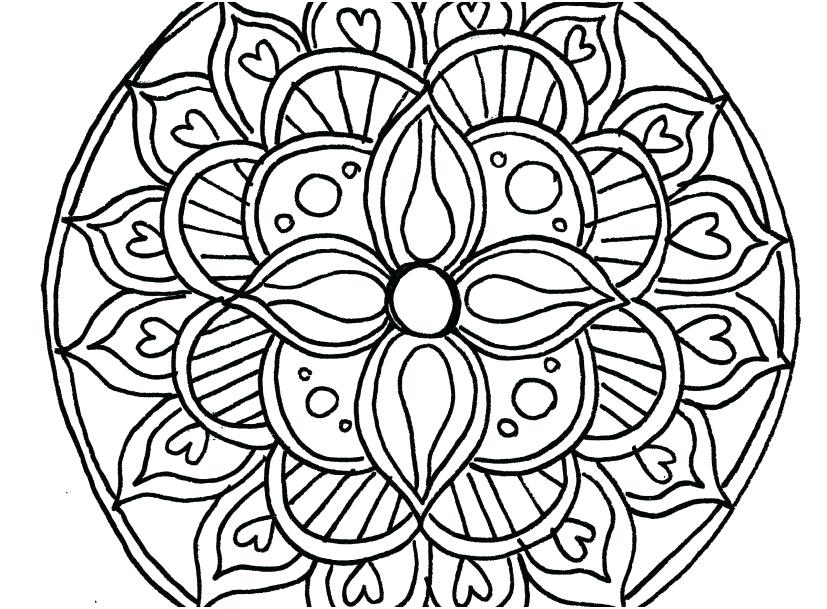 827x609 Full Page Mandala Coloring Pages Full Size Of Easy Mandala