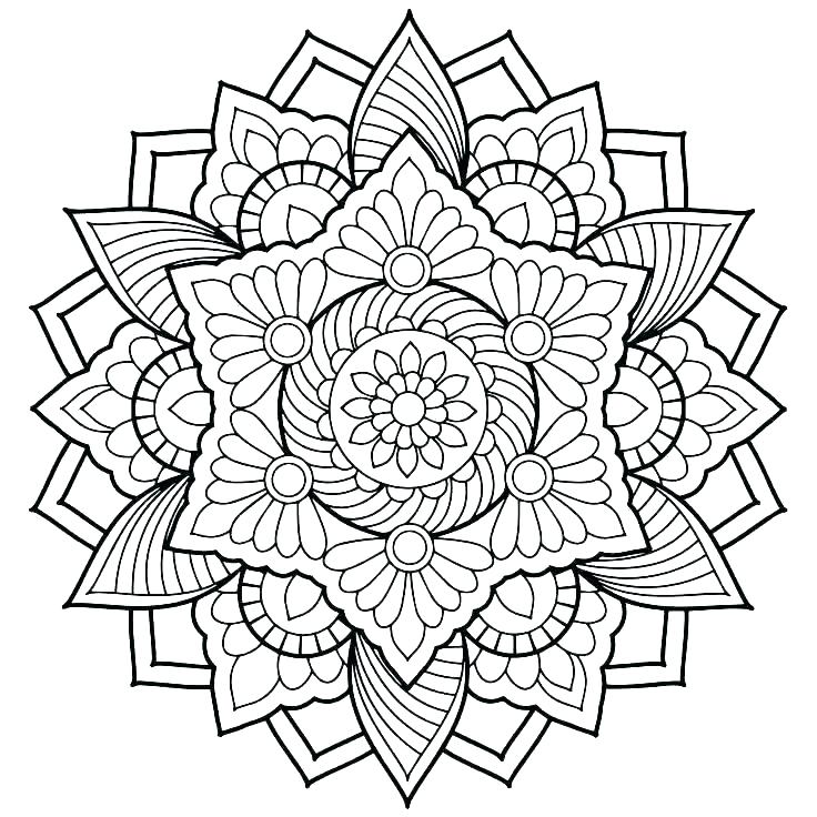 736x736 Mandala Coloring Pages Printable