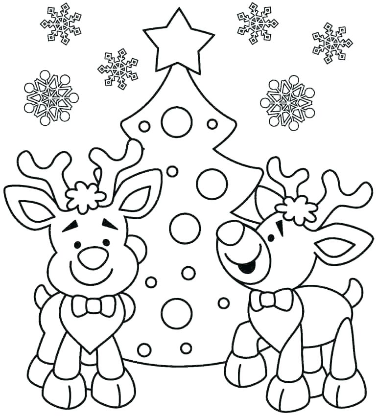 770x852 Christmas Coloring For Kids Easy Coloring Pages Easy Coloring Page