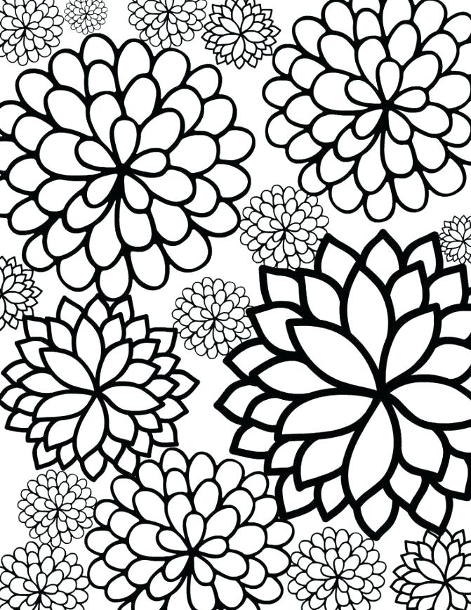 671x868 Printable Coloring Pages Of Flowers 3503
