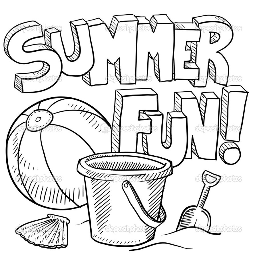 900x900 Ultimate Fun In The Sun Coloring Pages Of Summ