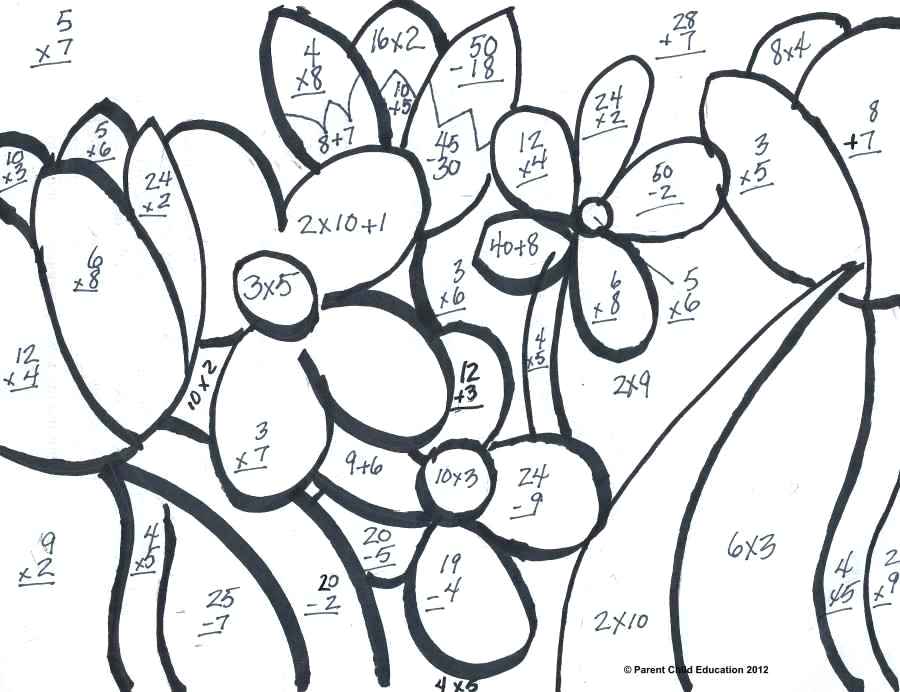 900x692 Free Multiplication Coloring Sheets 3rd Grade Worksheets