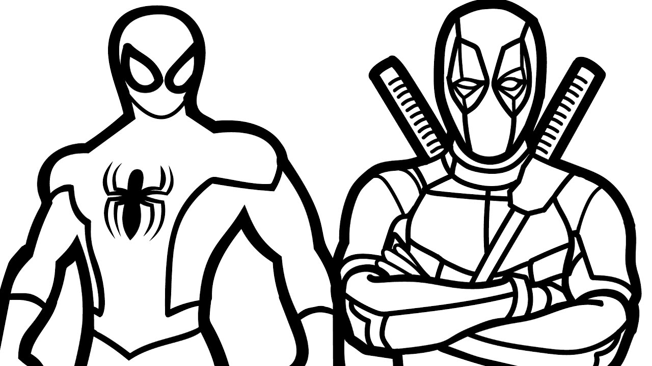 1280x720 Deadpool Coloring Pages Deadpool Coloring Pages Spiderman