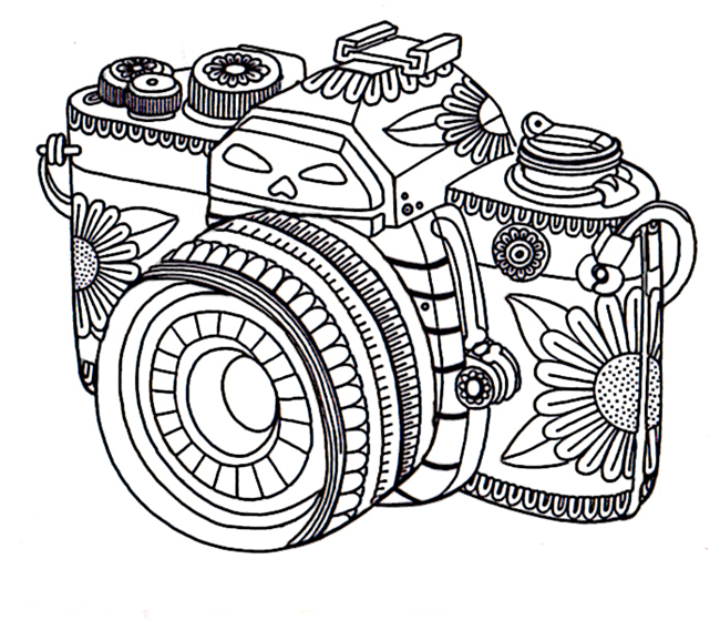 650x559 Coloring Pages Fun Unique Adult Coloring Pages Camera Coloringstar