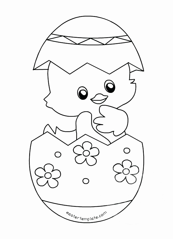581x803 Cute Easter Coloring Pages Cute Chick Coloring Page Easter Bunny