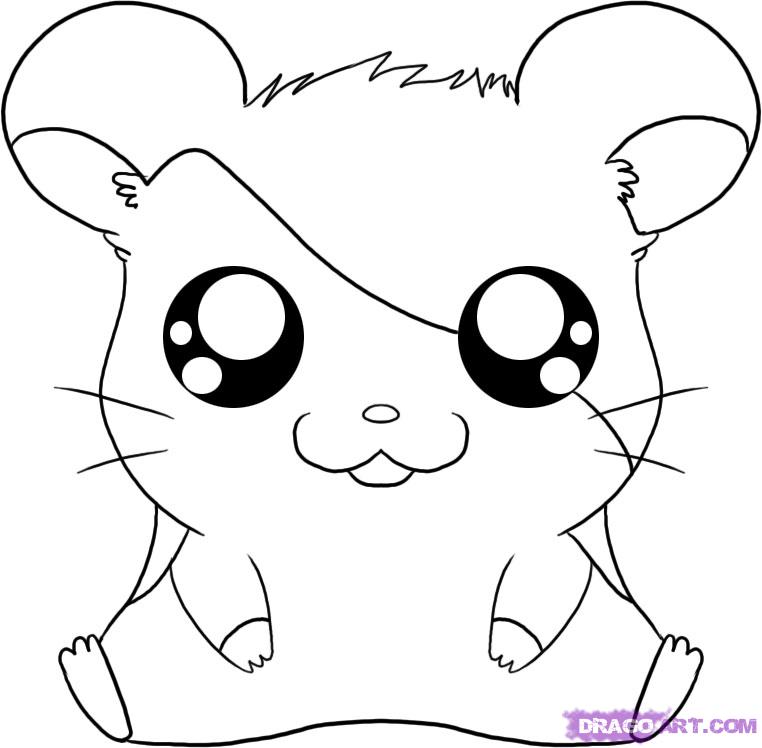 762x748 How To Draw Cartoons How To Draw Hamtaro From The Adventures