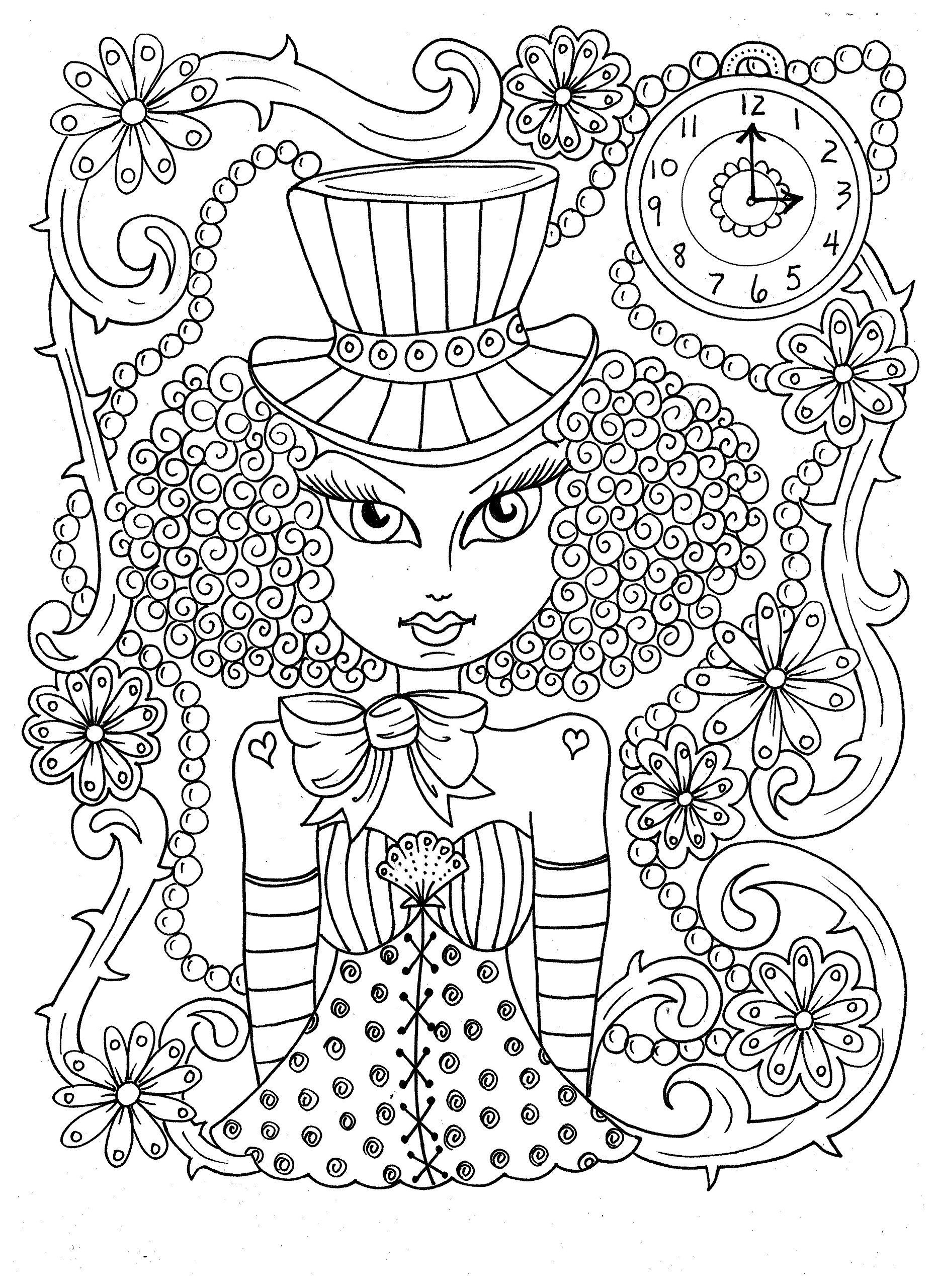 1861x2560 Funky Coloring Pages