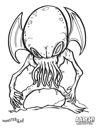 379x500 Scary Alien Coloring Pages