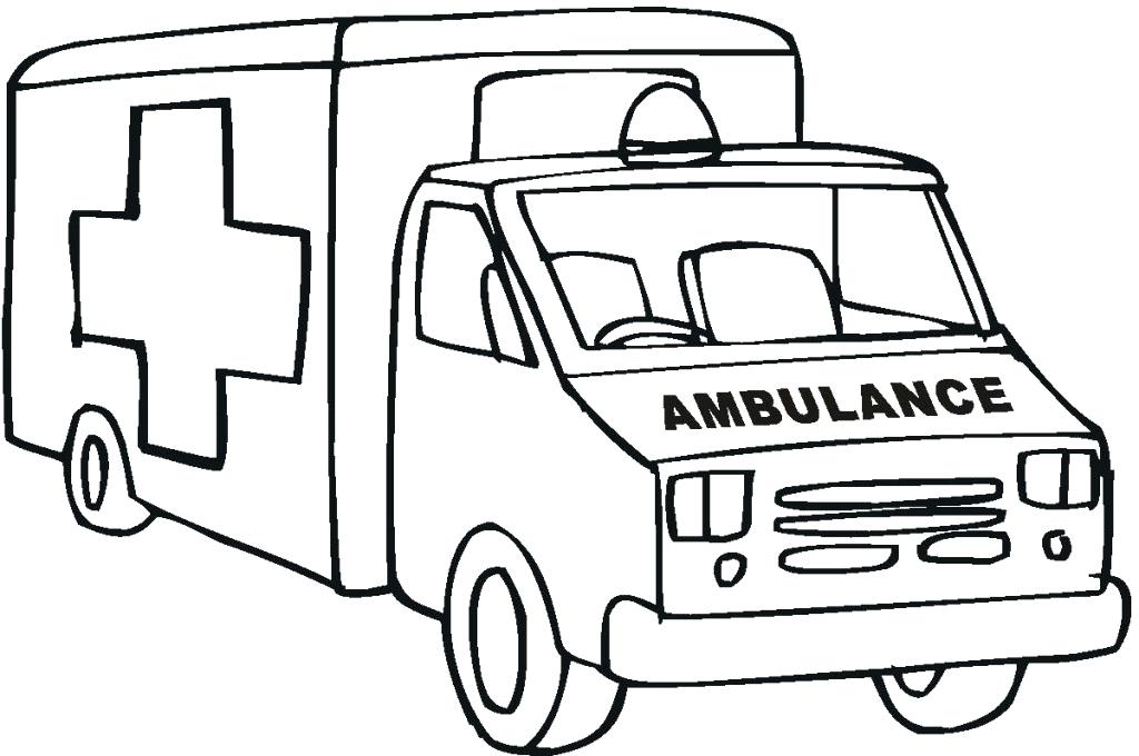 1024x680 Ambulance Coloring Pages Funny Ambulance Truck Coloring For Kids