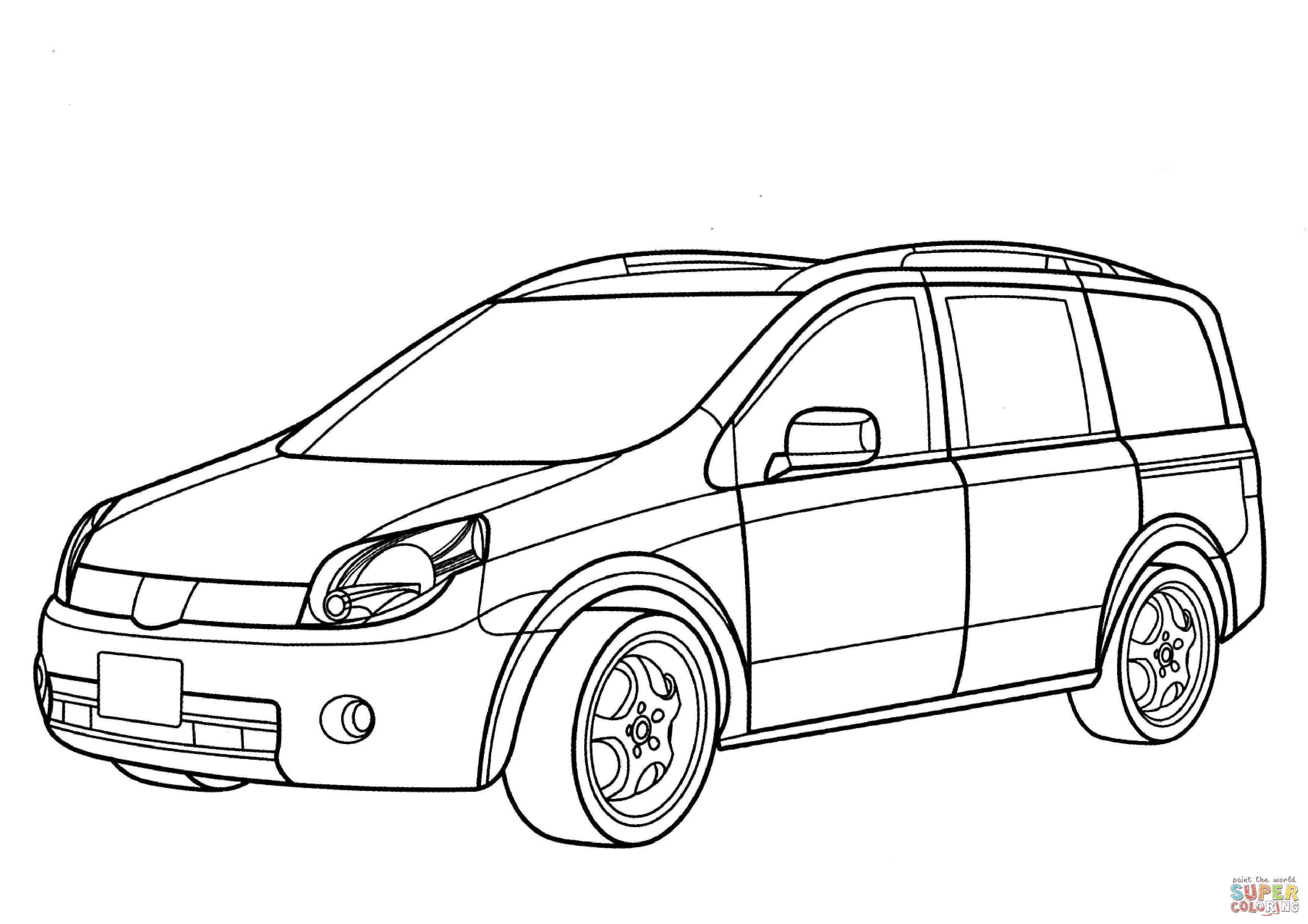 3508x2480 Minivan Coloring Page Nissan Funny Minivan Coloring Page Nissan