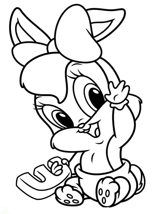 637x896 Funny Baby Lola Bunny Coloring Pages