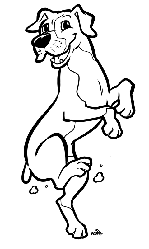 Funny Dog Coloring Pages