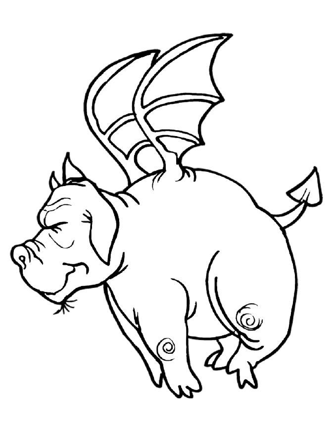 Funny Dragon Coloring Pages