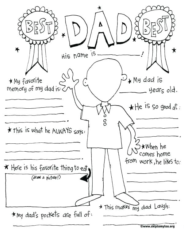 600x746 Free Printable Fathers Day Coloring Page Is For The Best Dad So