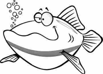 360x261 Wolf Fish Lives In Very Simple Small Outline Drawing. Description