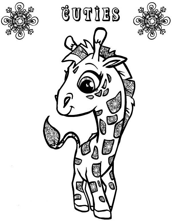 600x776 Cute Giraffe Coloring Pages