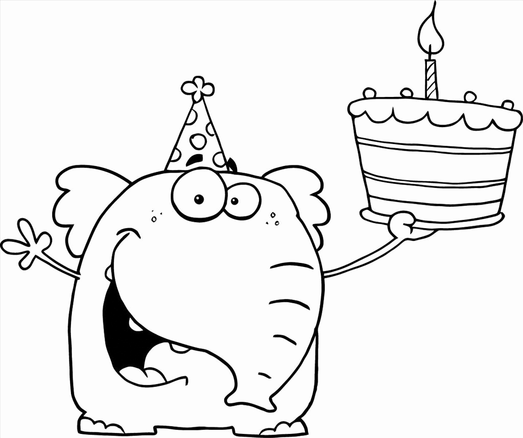 1024x858 Cute Happy Birthday Coloring Pages Stock Happy Birthday Funny