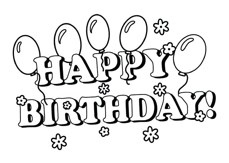 736x525 Happy Birthday Coloring Card Grandma Coloring Pages Happy Birthday
