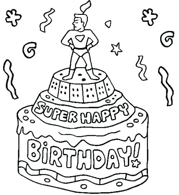 580x630 Printable Happy Birthday Coloring Pages Free Printable Happy Free