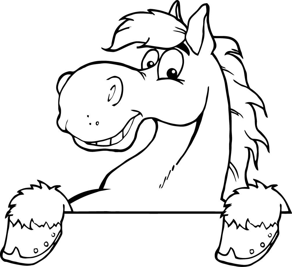 1006x921 Cartoon Drawings Horses