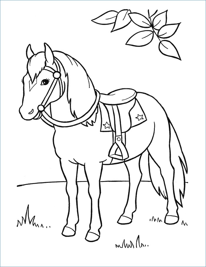 700x910 Circus Horse Animal Coloring Page