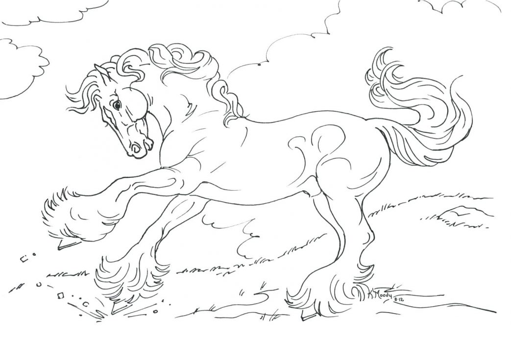 1043x696 Horse Coloring Pages To Print Out Prize Winner Road Trip Funny