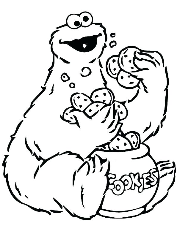 595x842 Cookie Monster Coloring Pages Cookie Monster Coloring Page 8 Funny