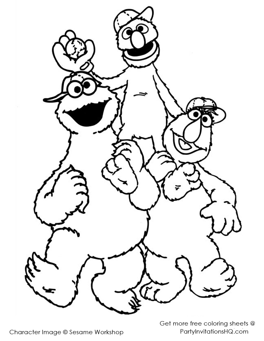 850x1100 Monster Coloring Funny Cookie Pages