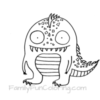 200x200 Monster Coloring Pages
