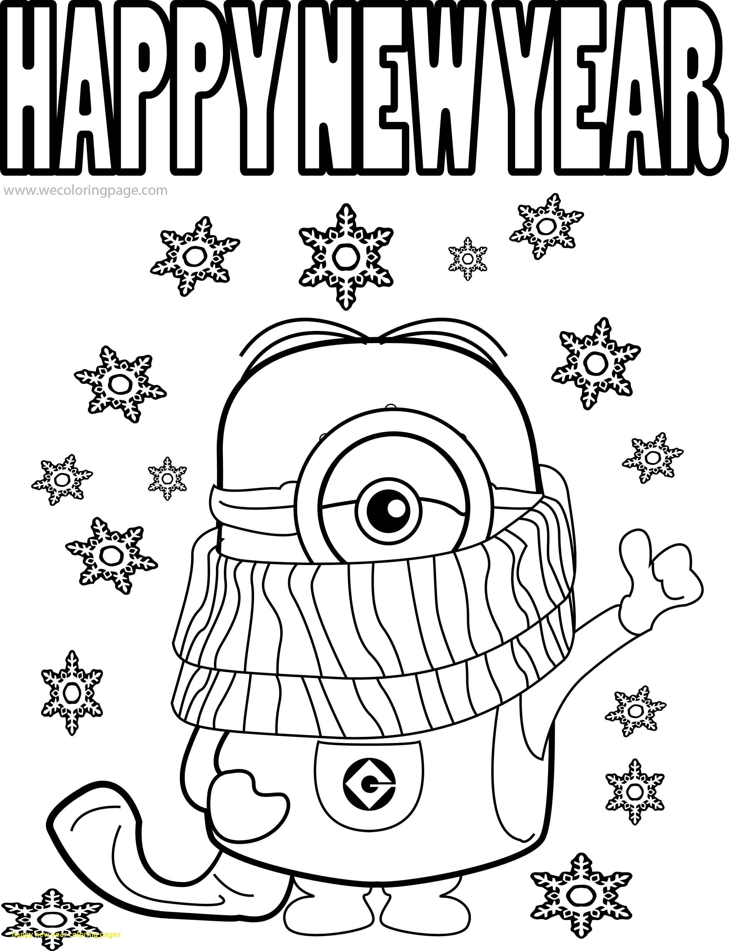 2485x3241 Happy New Year Coloring Pages With Best Funny Minions Quotes