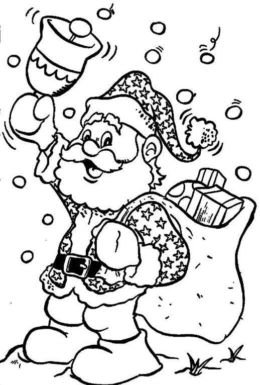 518x766 Funny Santa Claus And His Christmas Gifts For Good Children