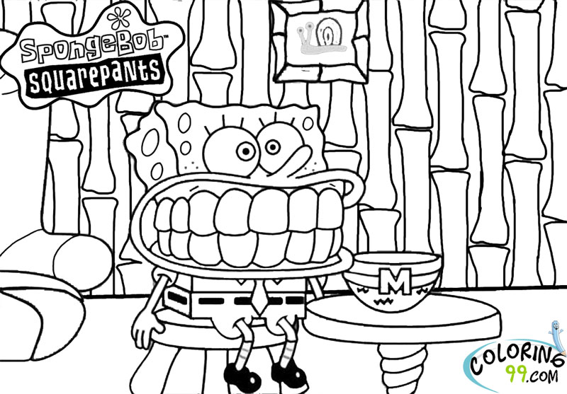 800x557 Funny Spongebob Coloring Pages