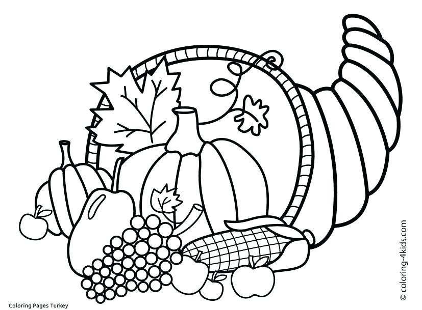 827x609 Free Printable Thanksgiving Turkey Coloring Page For Kids 9 Happy