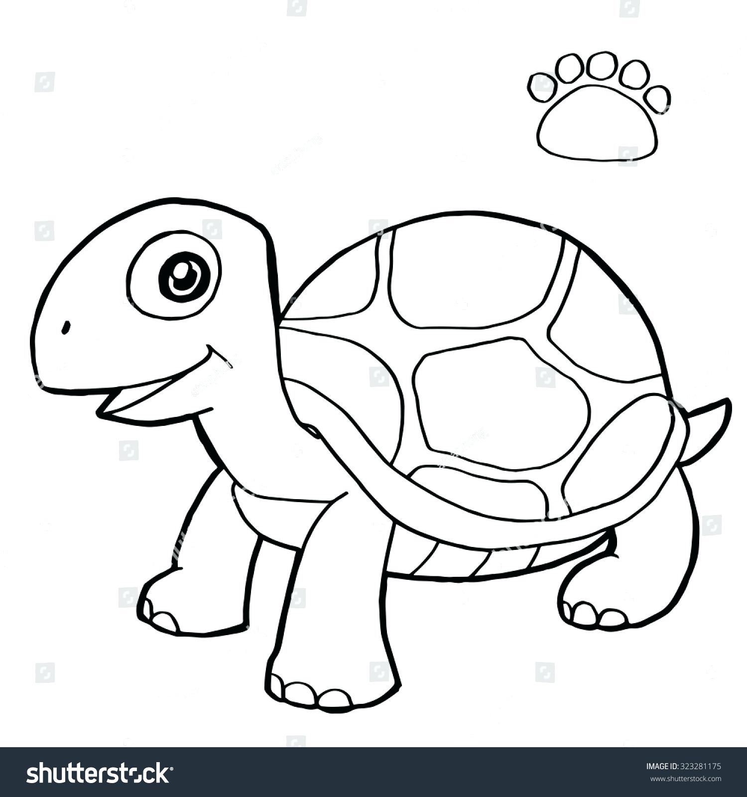 1500x1600 Coloring Pages ~ Turtle Coloring Pages Paw Print With Vector Stock