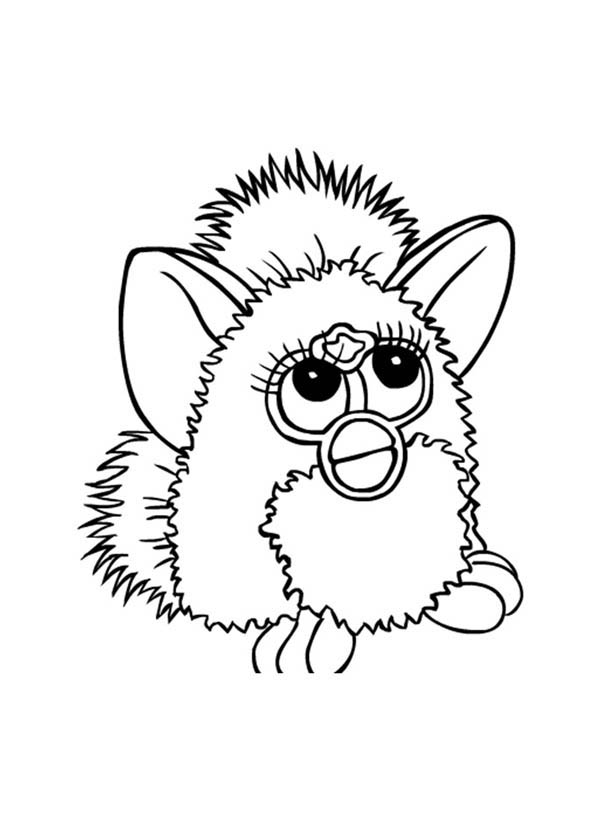 600x834 Little Cute Furby Coloring Pages Batch Coloring