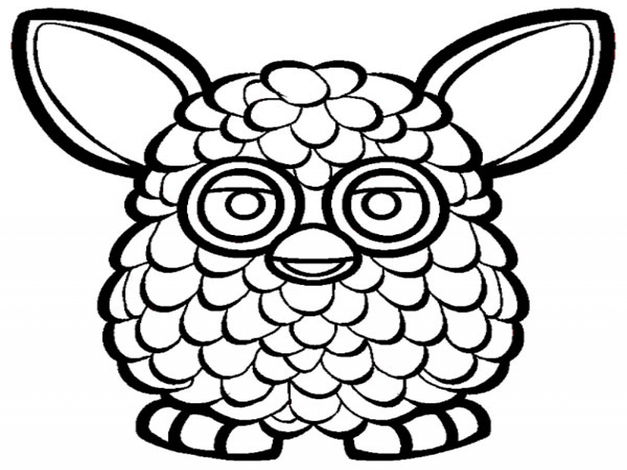 1280x960 Wise Old Owl Coloring Page Look Like Furby Pages