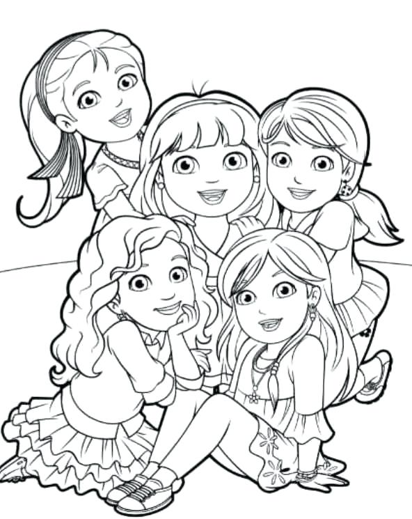 592x745 Friends Coloring Page 6 Coloring Pages Of And Friends On Kids N