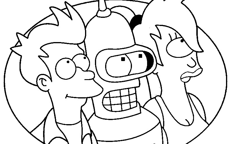 800x493 Futurama Coloring Pages In Remodel 5